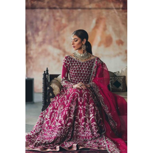 Fuchsia Purple Peony Gown