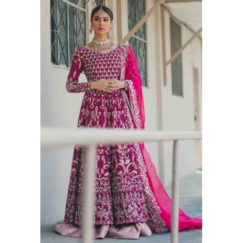 Fuchsia Purple Peony Gown