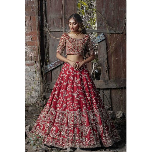 NCS Red Peony Bridal Lehenga