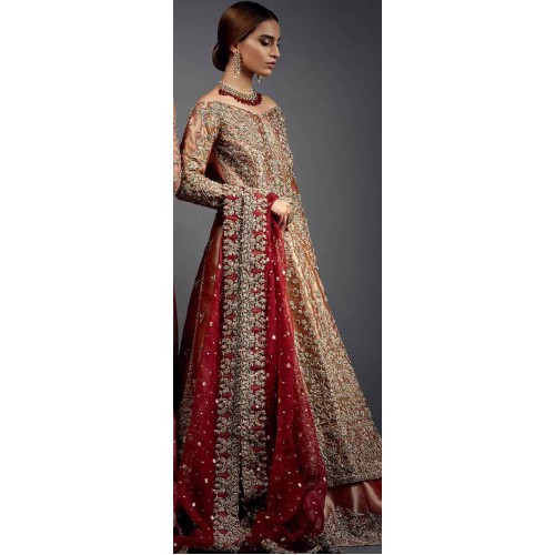 Rust Peony Bridal Lehenga