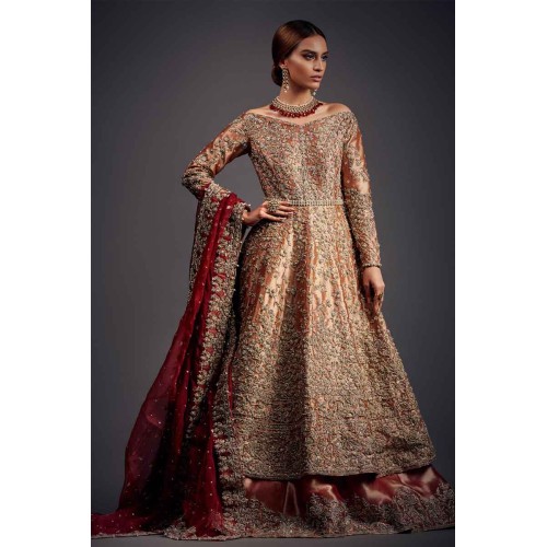 Rust Peony Bridal Lehenga