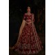 Deep Carmine Peony Lehenga