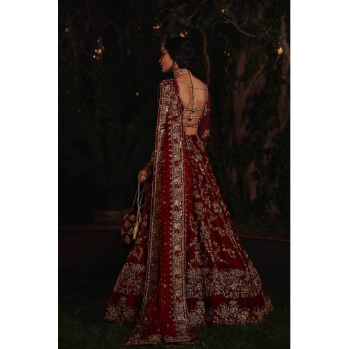 Deep Carmine Peony Lehenga