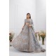 French Grey Peony Lehenga Choli