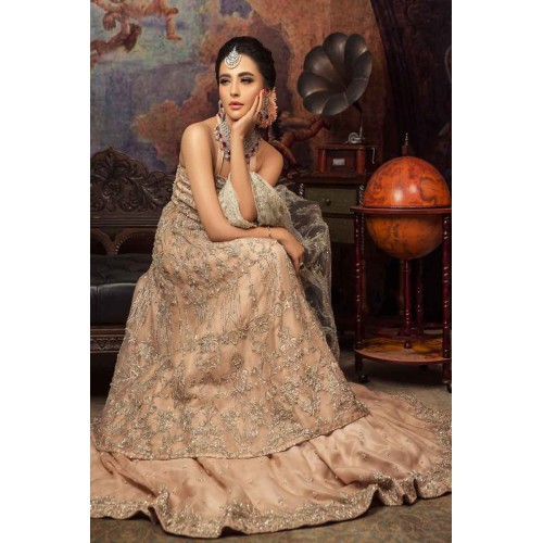 Peach Peony Lehenga