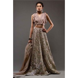 Pale Dogwood Peony Lehenga