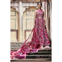 Magenta and Purple Peony Lehenga