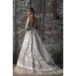 Off White Peony Gown