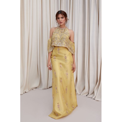 Jasmine Peony Halter Dress