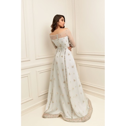 White Peony Party Gown