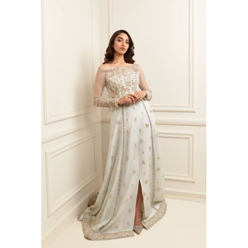 White Peony Party Gown