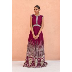 Berry Burgundy Peony Gown