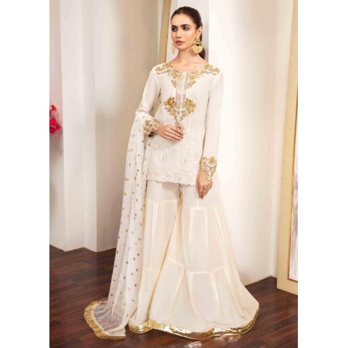 Off White Azalea Party Gharara Off White Azalea Party Gharara