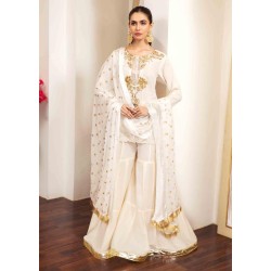 Off White Azalea Party Gharara