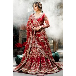Carnelian Monarch Lehenga