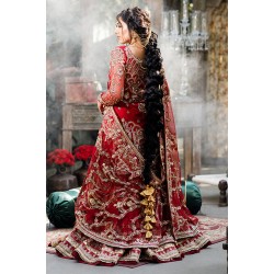 Carnelian Monarch Lehenga