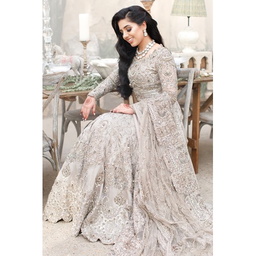 Light Smoke Monarch Lehenga