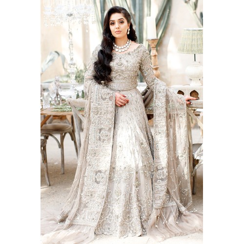 Light Smoke Monarch Lehenga