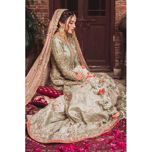 Green Ombre Monarch Gharara