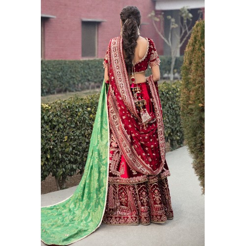 Carmine Monarch Lehenga Carmine Monarch Lehenga