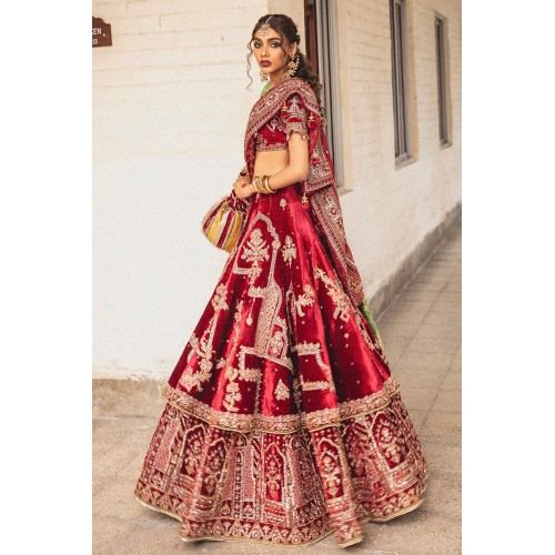 Carmine Monarch Lehenga Carmine Monarch Lehenga
