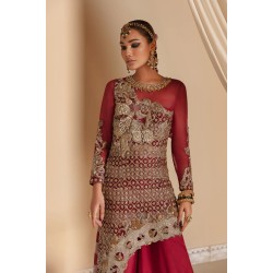 Bright Maroon Balsam Asymmetrical Shirt