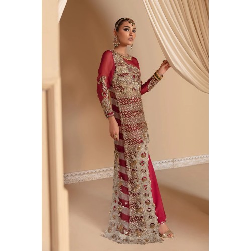 Bright Maroon Balsam Asymmetrical Shirt