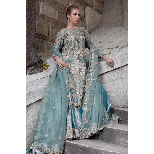 Celestial Blue Azalea Lehenga