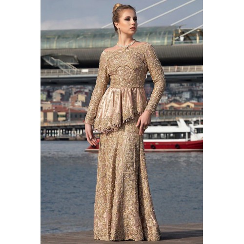 Light Orange Azalea Asymmetrical Peplum