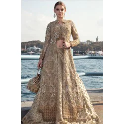 Taupe Gold Azalea Lehenga