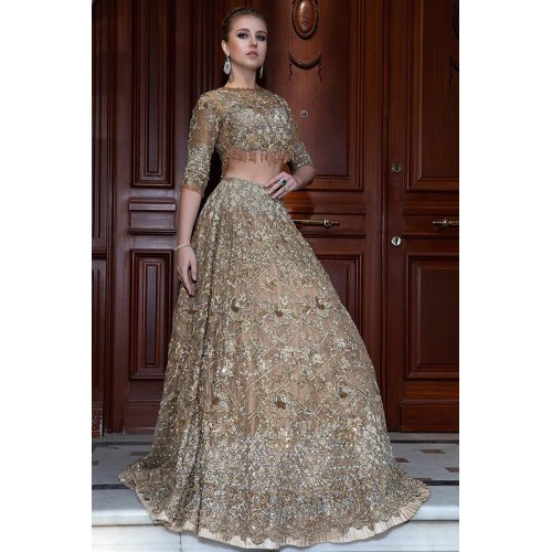 Khaki Azalea Lehenga
