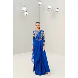 Cobalt Blue Azalea Saree