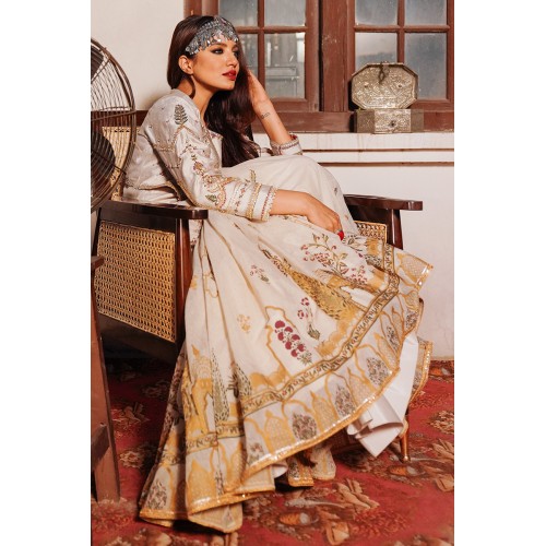 Ivory Monarch Bolero Jacket Gharara