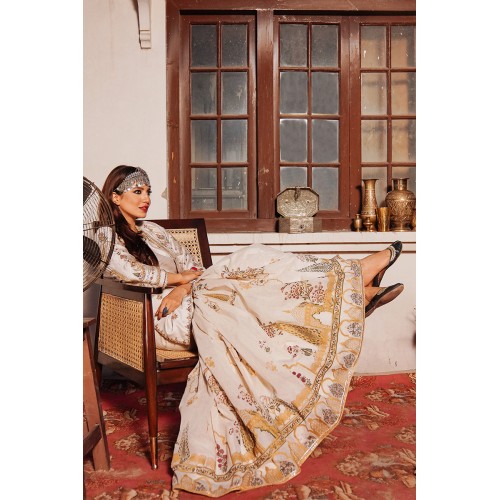 Ivory Monarch Bolero Jacket Gharara