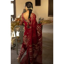 Carmine Monarch Party Wear