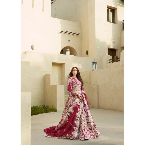 Antique Ruby Wisteria Lehenga Choli