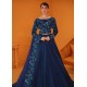 Delft Blue Wisteria Lehenga Delft Blue Wisteria Lehenga