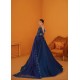 Delft Blue Wisteria Lehenga Delft Blue Wisteria Lehenga