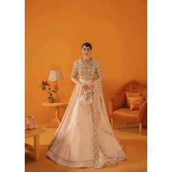 Light Apricot Wisteria Lehenga