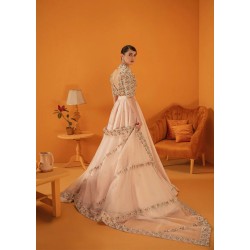 Light Apricot Wisteria Lehenga
