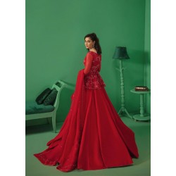 Red Silver Wisteria Peplum