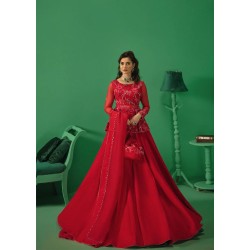 Red Silver Wisteria Peplum