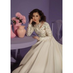 Off White Wisteria Lehenga