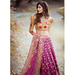 Razzle Dazzle Rose Sunray Flora Lehenga