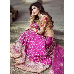 Razzle Dazzle Rose Sunray Flora Lehenga