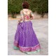 Magenta Vivid Violet Flora Lehenga