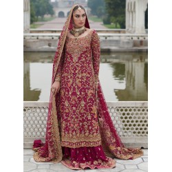 Claret Flora Lehenga