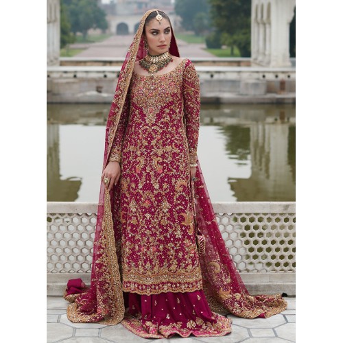 Claret Flora Lehenga