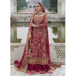 Claret Flora Lehenga Claret Flora Lehenga