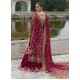 Claret Flora Lehenga